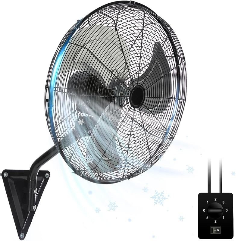 18 Inch Wall Mount Fan High Velocity 3-Speed Wall Fan 5500 CFM Industrial Outdoor Wall Fan
