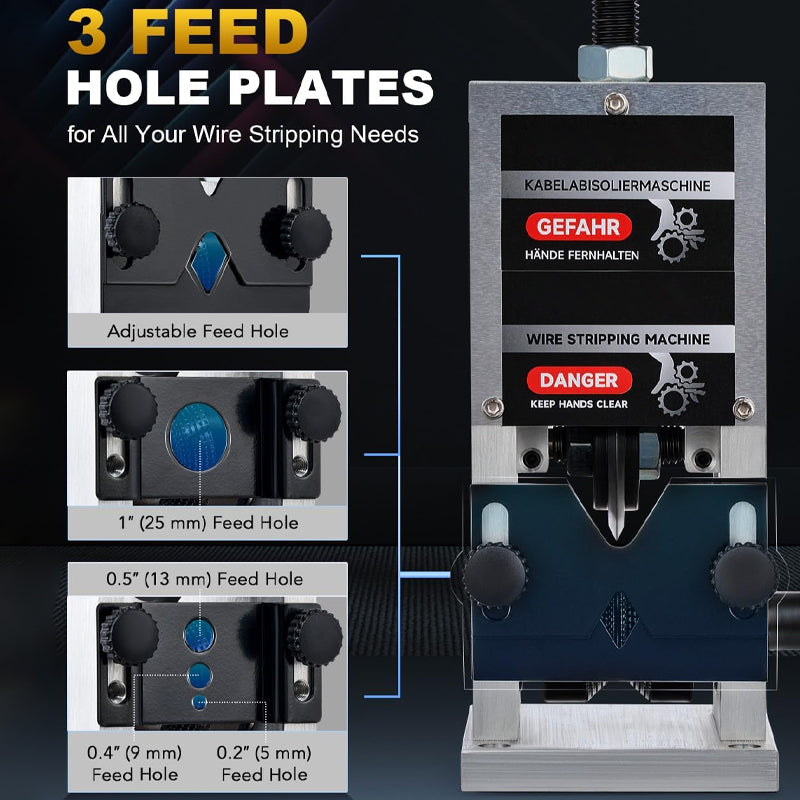 Manual Wire Stripper Machine 0.06"-1" Wire Stripping Tool for 1.5-25 mm Scrap Wire Copper Wire Stripper