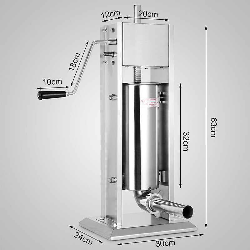 5L Sausage Stuffer Stainless Steel Sausage Making Machine Homemade Sausage Maker