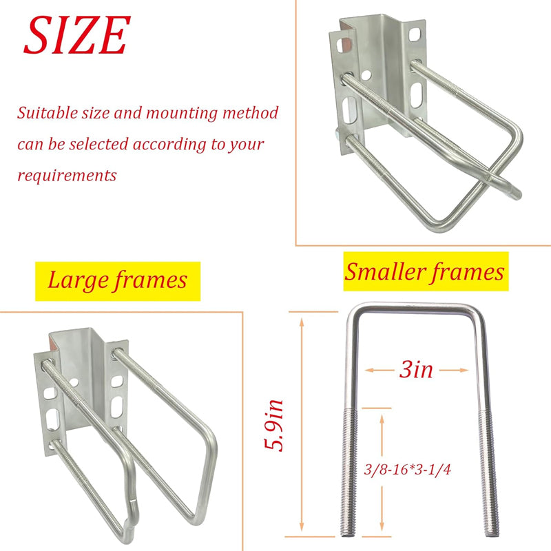 60" Boat Trailer Guide 316L Stainless Steel Trailer Post Guide on White UPVC Tube Trailer Guide Bars