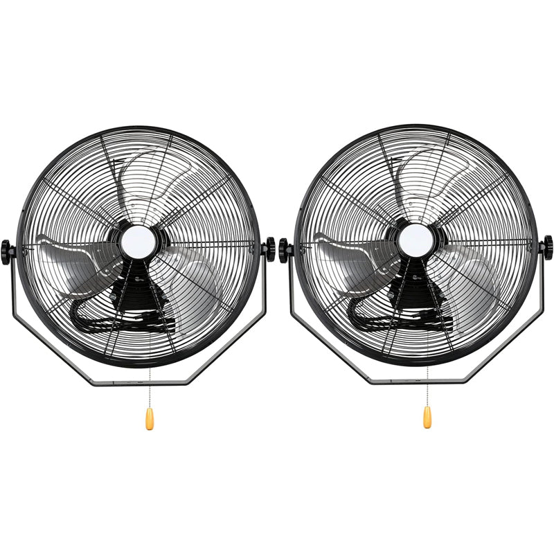 20 Inch Wall Mount Fan 2 PCS High Velocity Industrial Wall Fan Max. 4600 CFM Wall Mount Fan