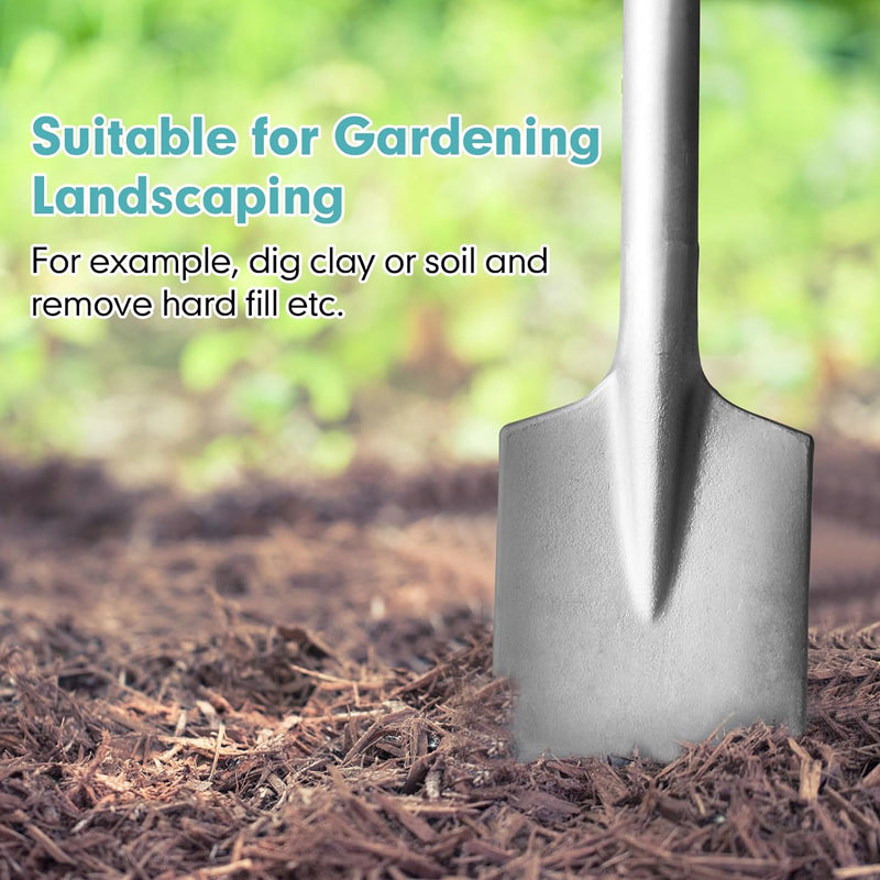 Clay Spade 4-1/3" × 18" Alloy Steel Chisel Bit Digging Shovel Bit Chisel for Concrete Brick Sand Stone