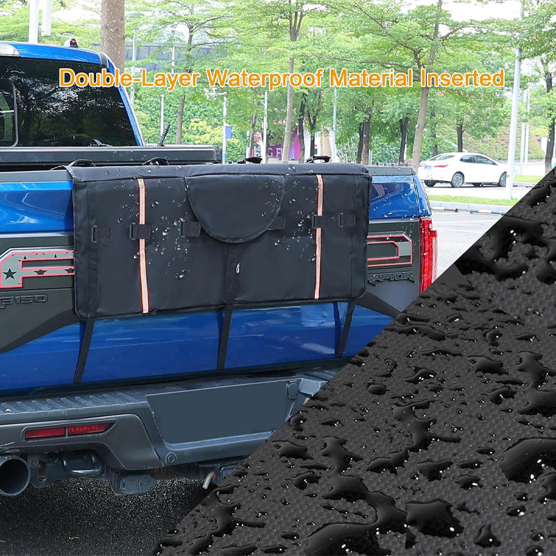 42'' Wide Bicycles Tailgate Pad with 2 Tool Pockets Tailgate Bike Pad for Mountain Pickup Truck