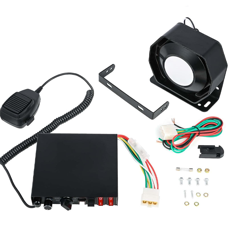 200W 9 Sound Loud Police Siren 120-150dB PA System Speaker Emergency Warning Alarm