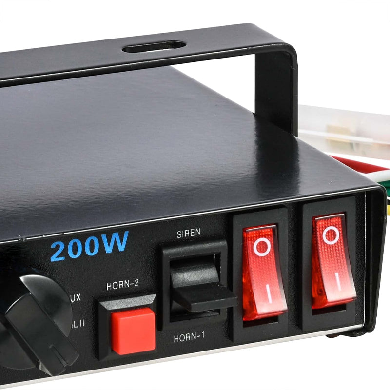 200W 9 Sound Loud Police Siren 120-150dB PA System Speaker Emergency Warning Alarm