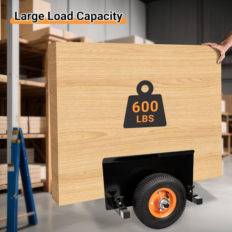 600 lbs Panel Dolly with 8" Pneumatic Wheels Heavy Duty Plywood Dolly for Moving Wood Panels