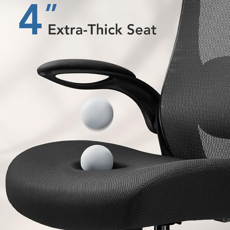 Office Chair 300 lbs Weight Capacity Adjustable Lumbar Support Ergonomic Office Chair with Wheels