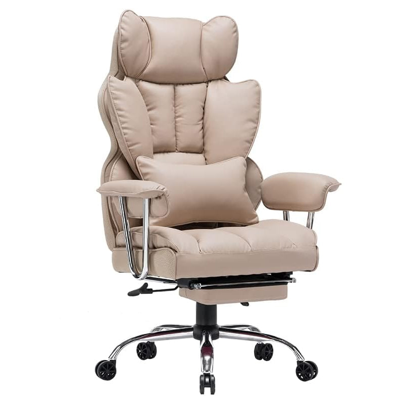 Office Chair 400 lbs Capacity PU Leather Computer Chair with Leg Rest Big and Tall Office Chair