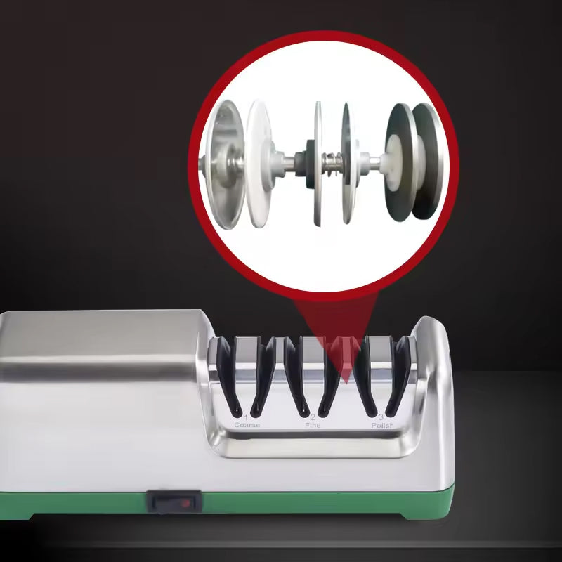 Electric Knife Sharpener 3-Stage Diamond Knife Sharpener For Kitchen Tool