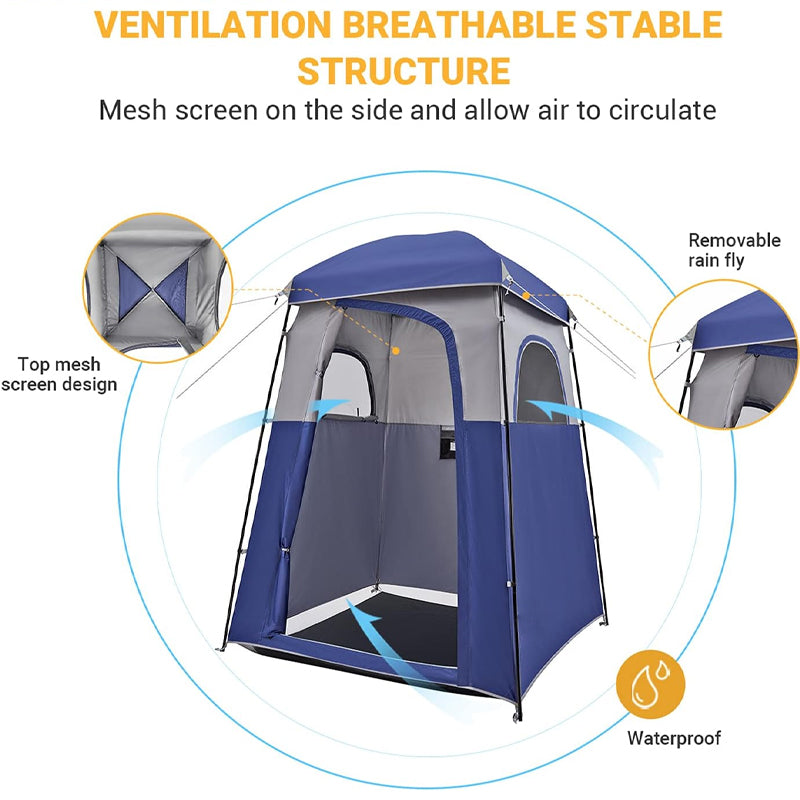 1 Room Camping Shower Tent 66" x 66" x 85" Privacy Tent for Dressing Changing Toilet Bathroom