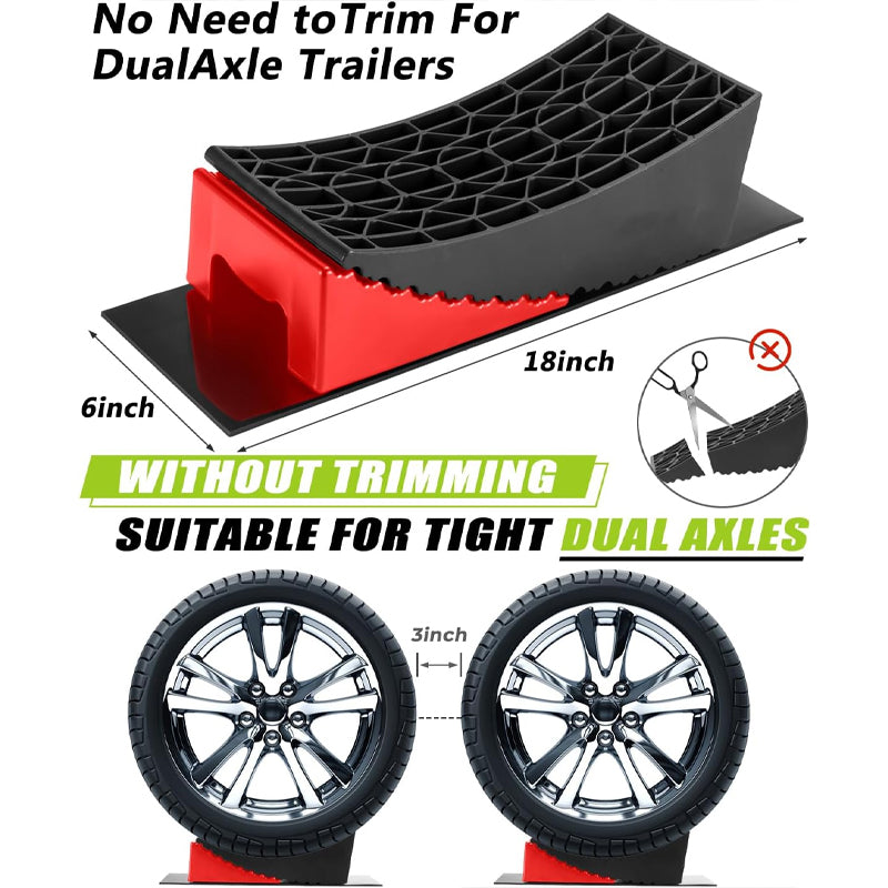 2pcs Camper Levelers Hold up to 35000 lbs RV Leveling Blocks Ramp Kit with Carrying Bag