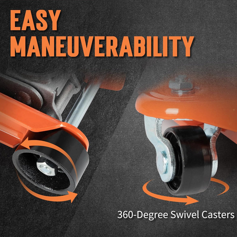 2.5 Ton Low Profile Floor Jack Hydraulic Trolley Car Jack Lifting Range 3.35" to 14.57"