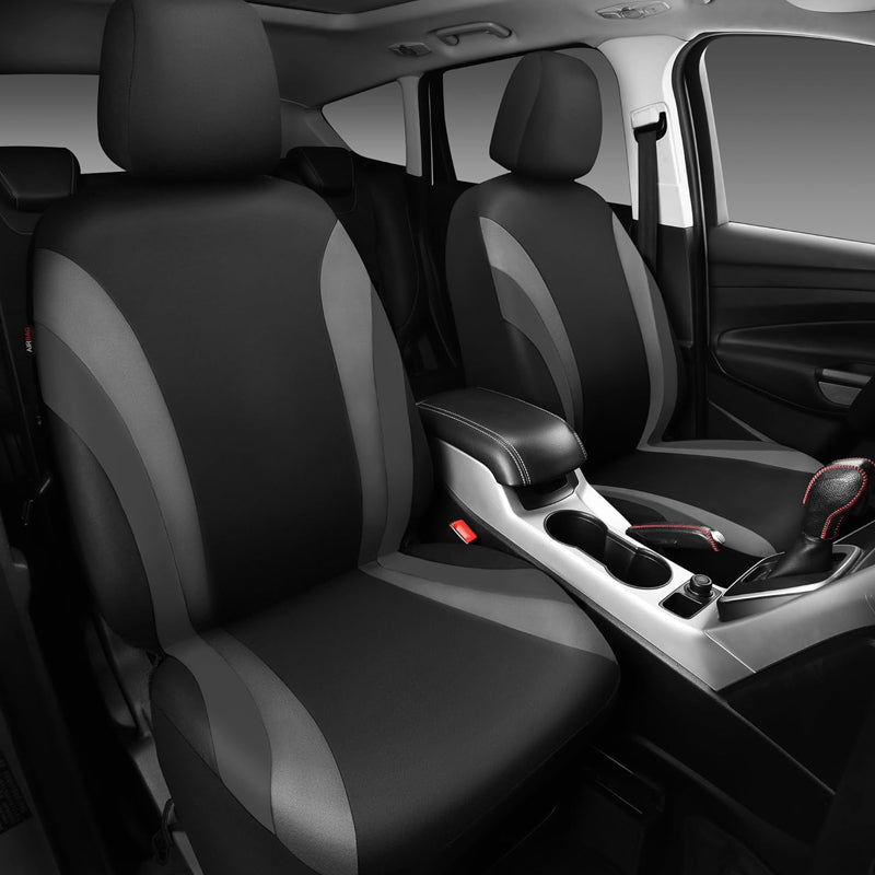 Sporty Front Seat Covers 2pcs Front Seats Universal Fit Sedans Cars Vans SUV Truck
