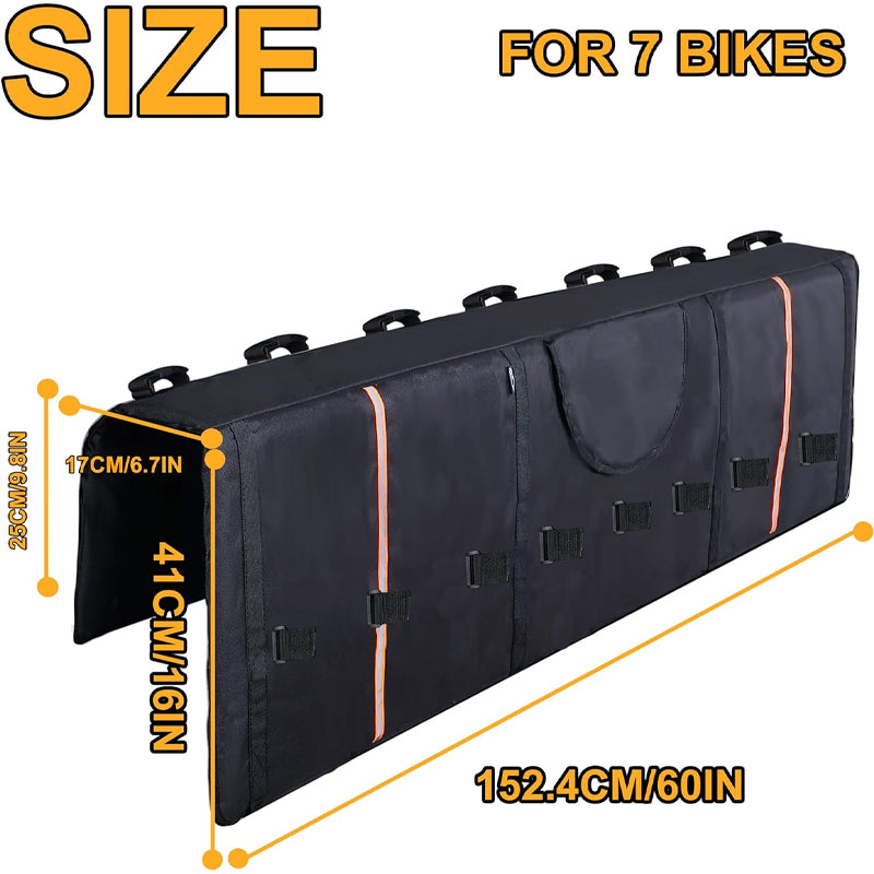 60'' Wide Tailgate Pad for 7 Bicycles Mountain Bikes Pickup Truck Tailgate Protection Pad