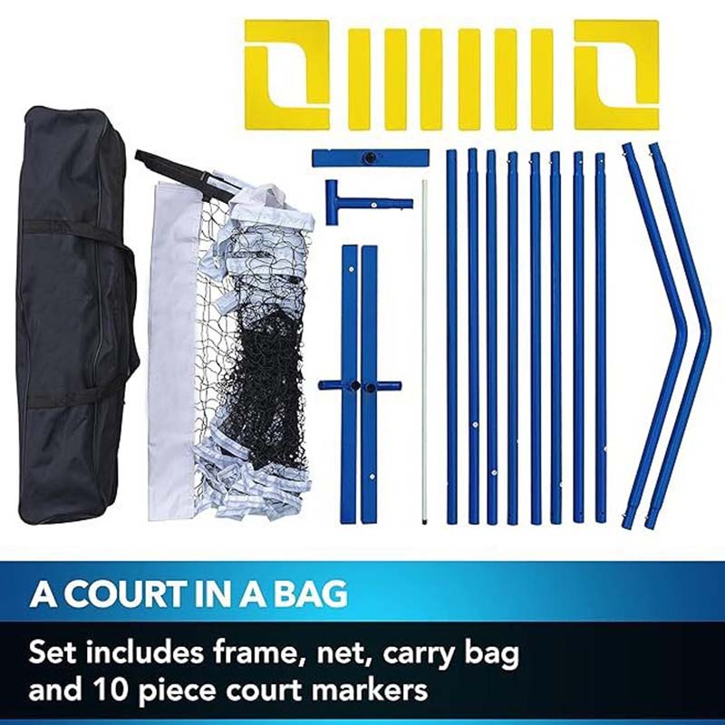 Portable Pickleball Net System,22FT USAPA Regulation Size Pickle Ball Net System with Storage Bag for Indoor Outdoor Game