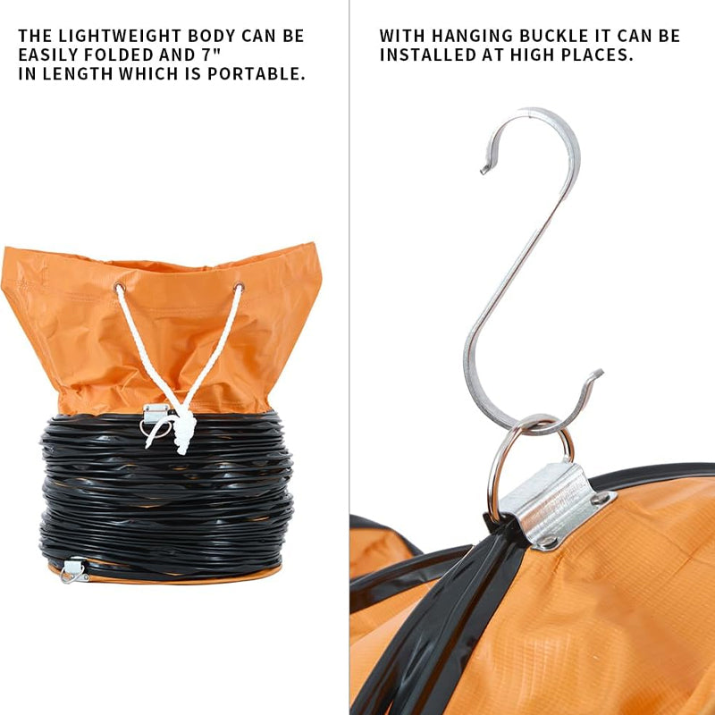 25ft Flexible Duct Hose for 8 Inch Utility Blower Exhaust Fan PVC Flame Retardant Duct Hosing