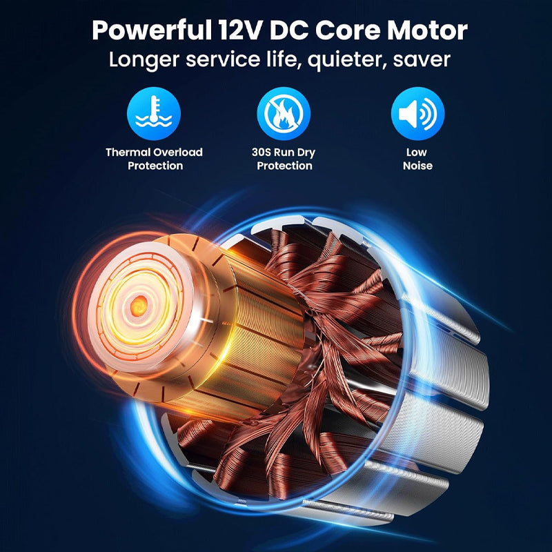 RV Macerator Pump 12V 12GPM Water Pump Lift 10 feet Quick Waste Water Pump for Marine