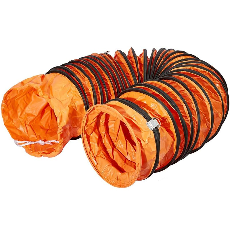 25 ft PVC Flexible Duct Hosing for 10 Inch Utility Blower Exhaust Fan Easy Storage Duct Hose