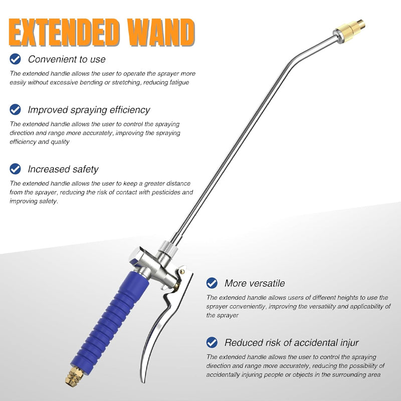 1.5 Gallon Stainless Steel Sprayer Backpack Chemical Sprayer with Pressure Gauge 16" Wand 3.3ft Hose Safety Valve