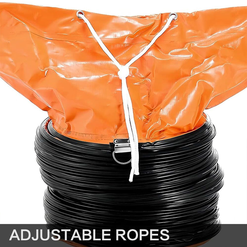 25 ft PVC Flexible Duct Hosing for 10 Inch Utility Blower Exhaust Fan Easy Storage Duct Hose