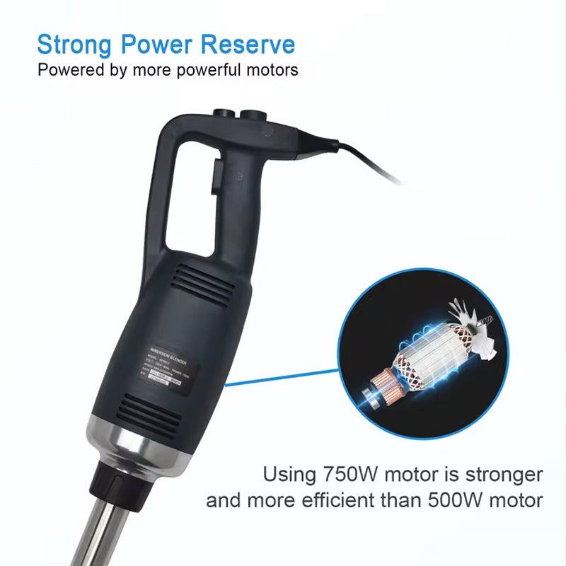 750W 20Inch Commercial Immersion Blender Variable Speed Kitchen Stick Mixer