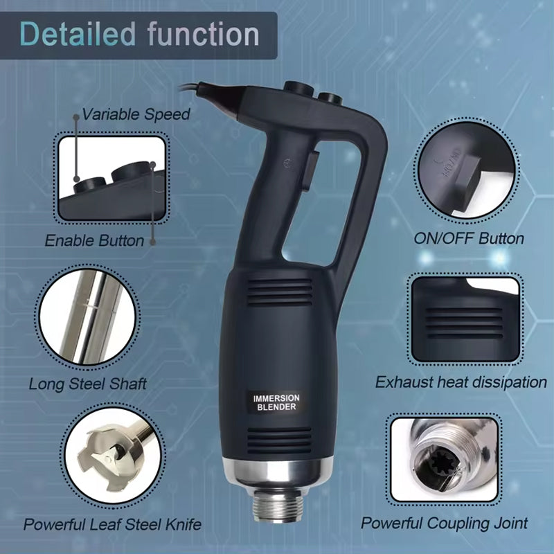 750W 12Inch Commercial Immersion Blender Variable Speed Kitchen Stick Mixer