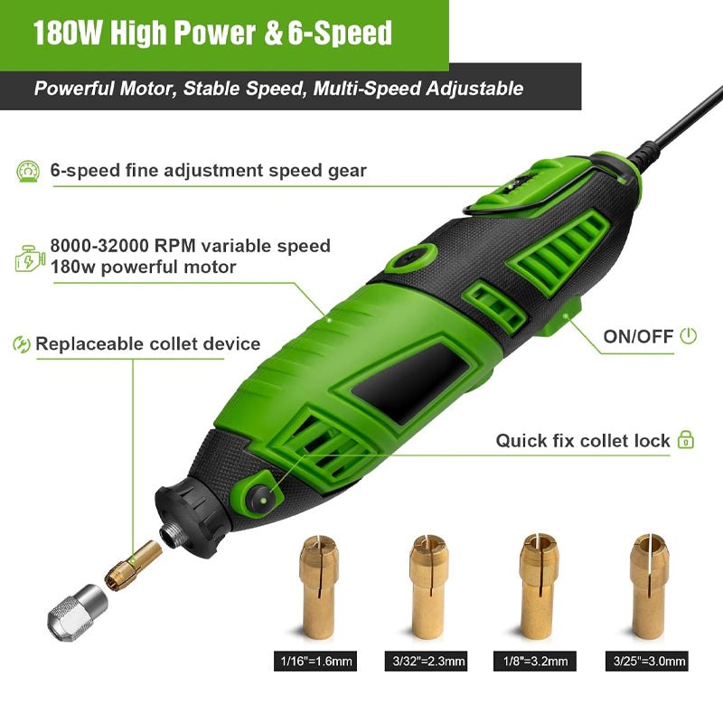 Rotary Tool Kit 139 pcs Accessories Kit Variable Speed Rotary Tool Power Multiuse Set