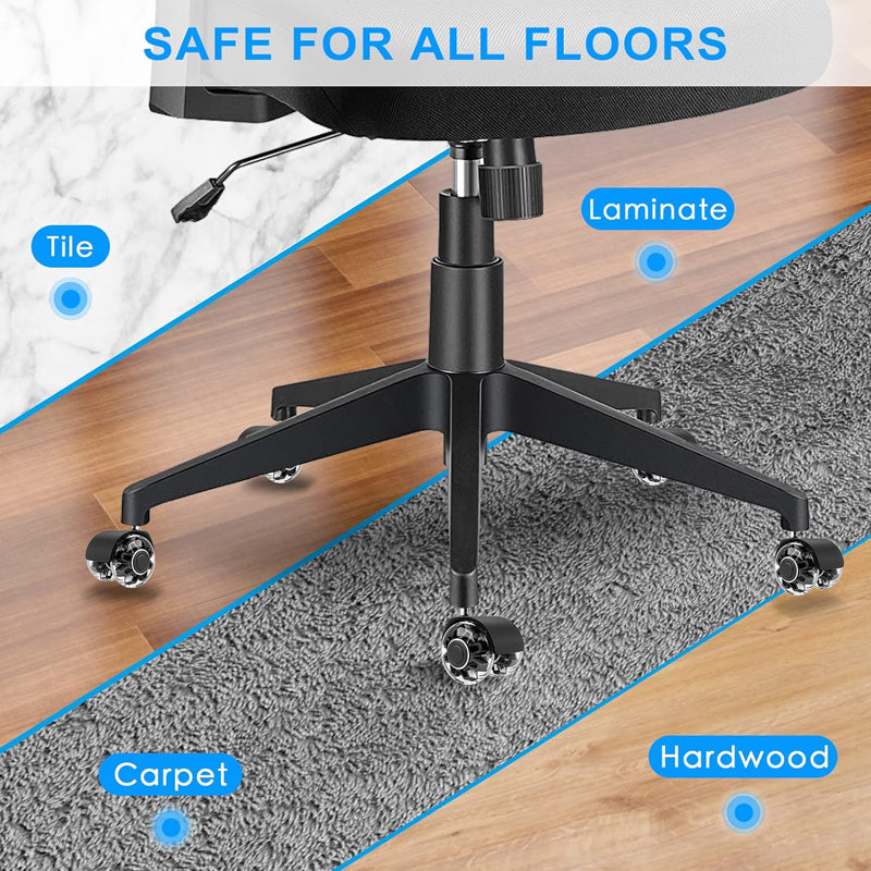 2 Inch Office Chair Caster Wheels 5 Pack Heavy Duty Chair Wheels 2200 lbs Load Capacity