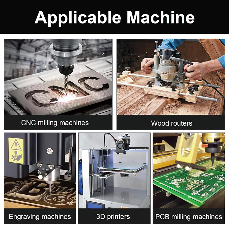 End Mills CNC Router Bits 40pcs ,1/8" Shank,CNC Cutter Milling Carving Bit Set Including 2-Flute Flat Nose & Ball Nose End Mill, Nano Blue Coat & Titanium Coat CNC Bits