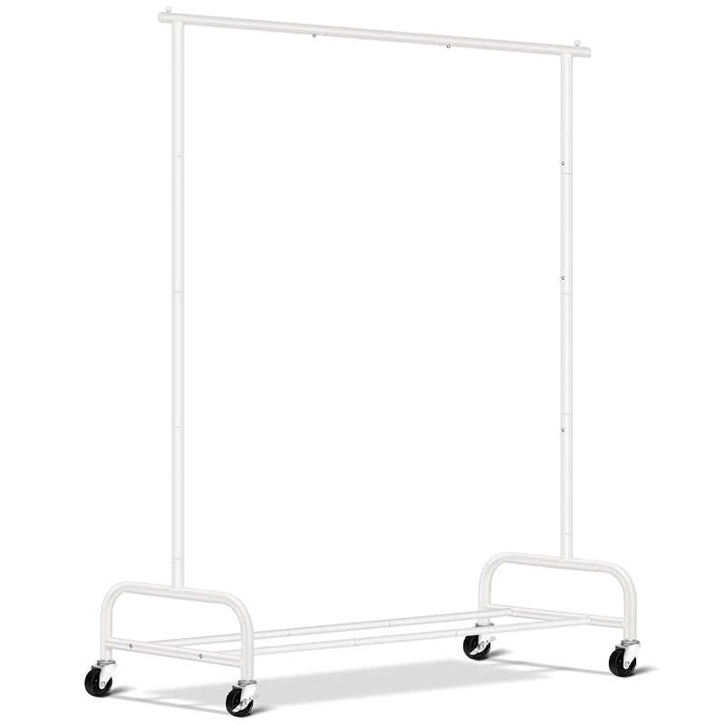 Clothing Garment Rack 43" × 15" × 63" Metal Rolling Clothes Organizer with 4 Swivel Casters
