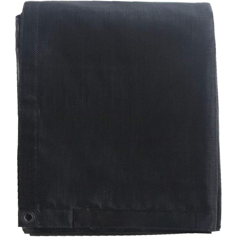 Dump Truck Mesh Tarp 7' × 18' Black Heavy Duty Cover with 6'' Pocket Double Needle Stitch Webbing