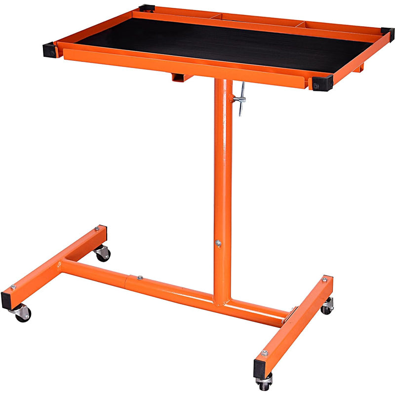 220 LBS Capacity Rolling Tool Table Adjustable Height Mechanic Rolling Tool Tray