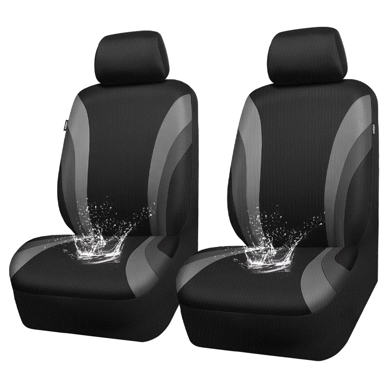 EVA Waterproof Car Seat Covers Airbag Compatible Gray Two Front Seat Covers