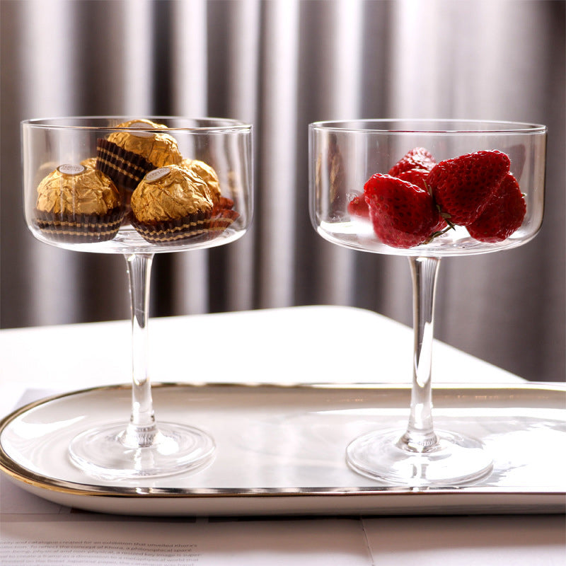 350ml Crystal Glass Cocktail Stemware Creative Wine Stemware Spirits Shot Glass Dessert Cup