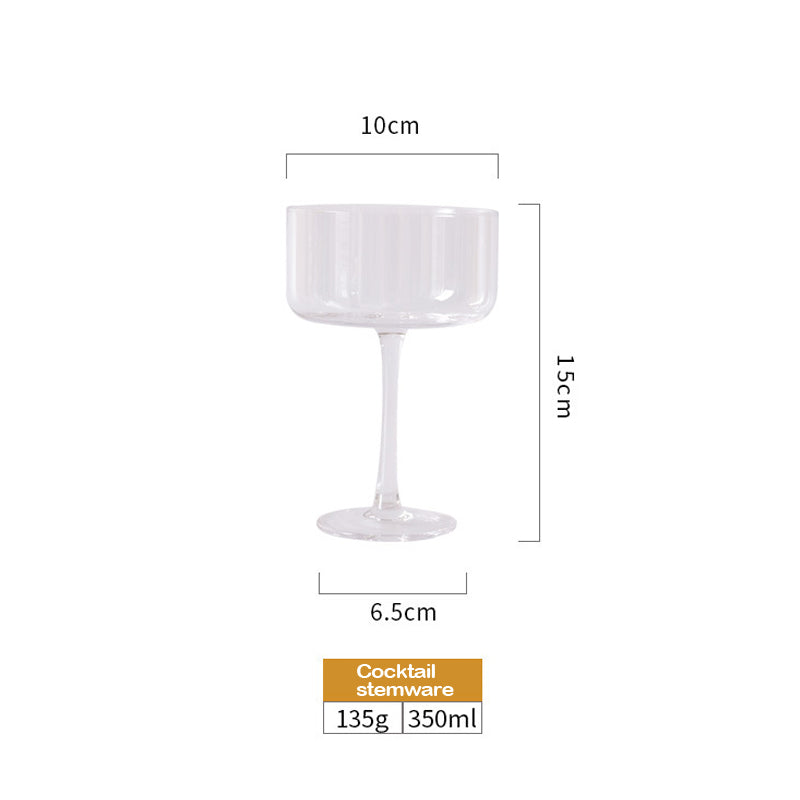 350ml Crystal Glass Cocktail Stemware Creative Wine Stemware Spirits Shot Glass Dessert Cup