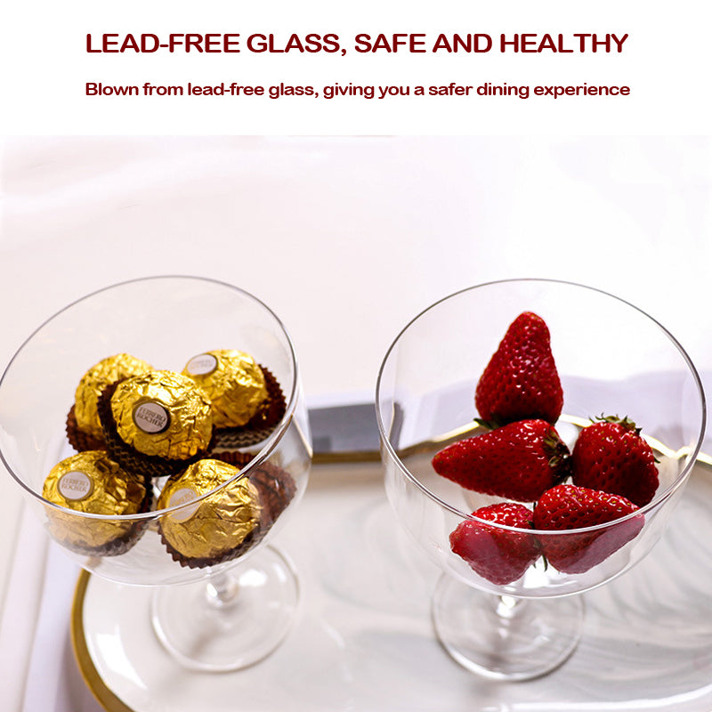 350ml Crystal Glass Cocktail Stemware Creative Wine Stemware Spirits Shot Glass Dessert Cup