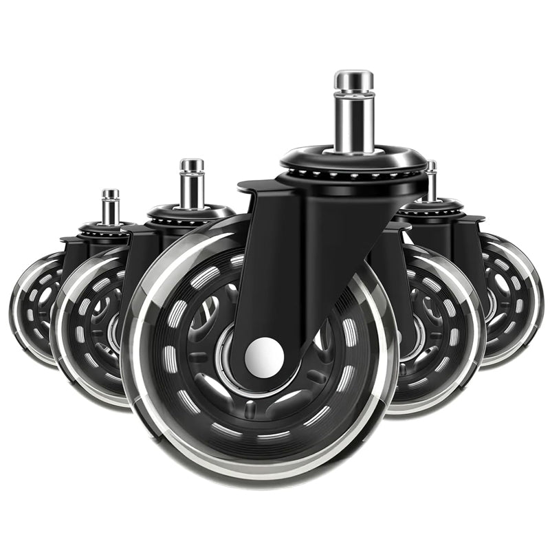 3 inch Office Chair Wheels 5pcs Rubber Chair Casters 130 lbs Load Capacity Caster Wheels Replacement