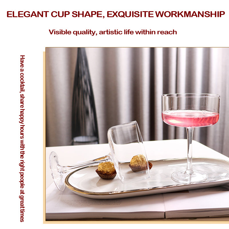 350ml Crystal Glass Cocktail Stemware Creative Wine Stemware Spirits Shot Glass Dessert Cup