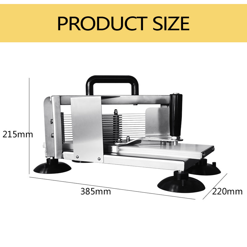 1/4" Stainless Steel Commercial Tomato Slicer Manual Fruits Vegetables Cutter Slicer Machine