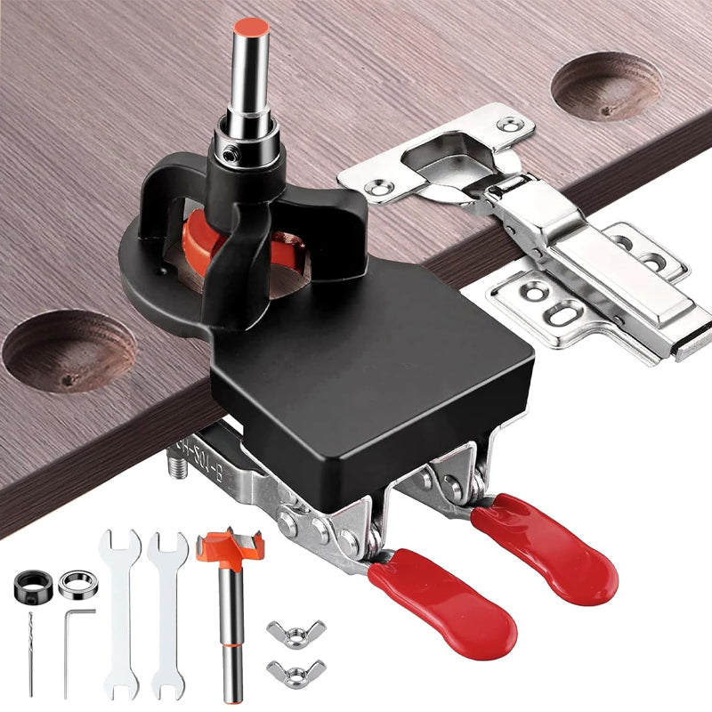 35mm Concealed Door Hinge Jig Aluminum Alloy Cabinet Hinge Jig Adjustable Quick Punch Cabinet Hardware Jig