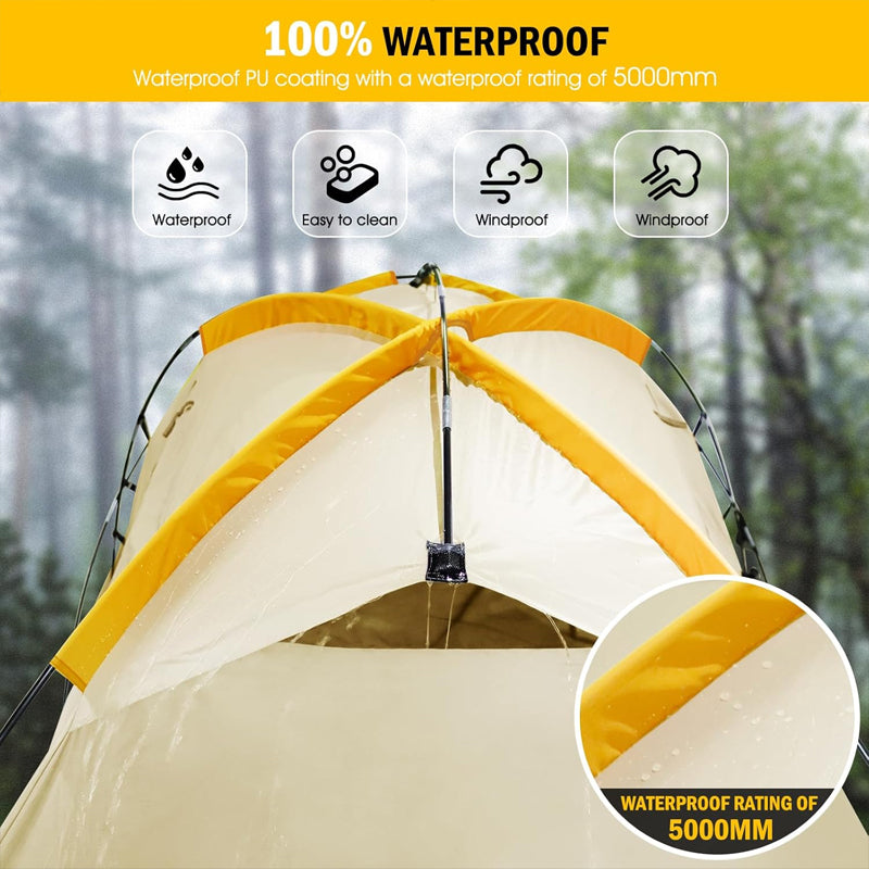 5.5-6.3 FT Truck Tent Waterproof PU5000mm Oxford Pickup Truck Tent with Awning Shade