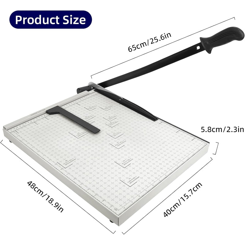 Paper Cutter 18" Cut Length 10 Sheets Capacity Paper Slicer Cutter A3 Stack Paper Cutte for Office Home School
