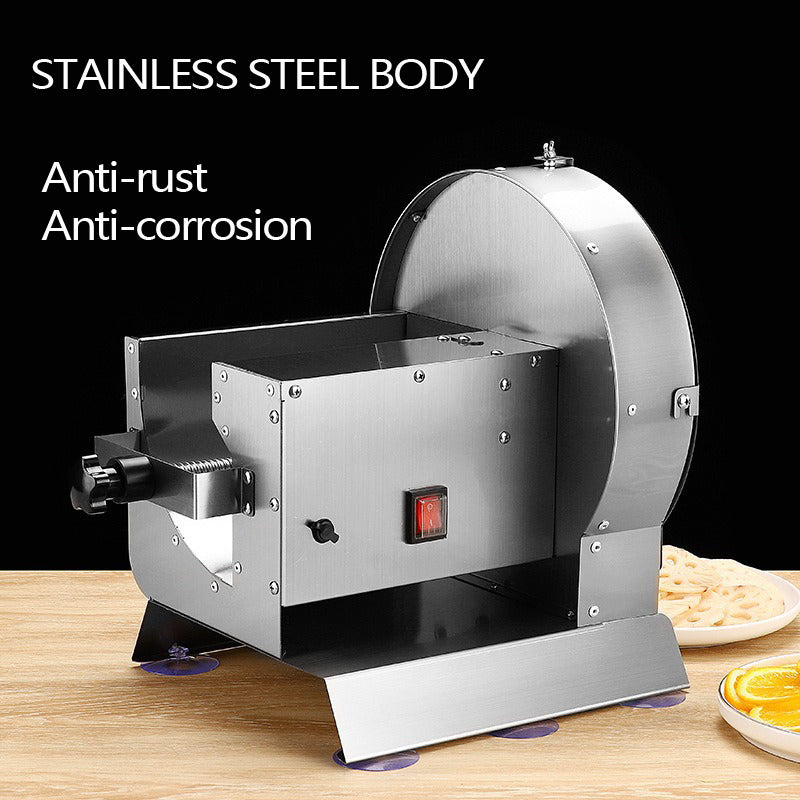Electric Vegetable Slicer Stainless Steel Potato Lemon Fruits Vegetables Cutter Slicing Machine
