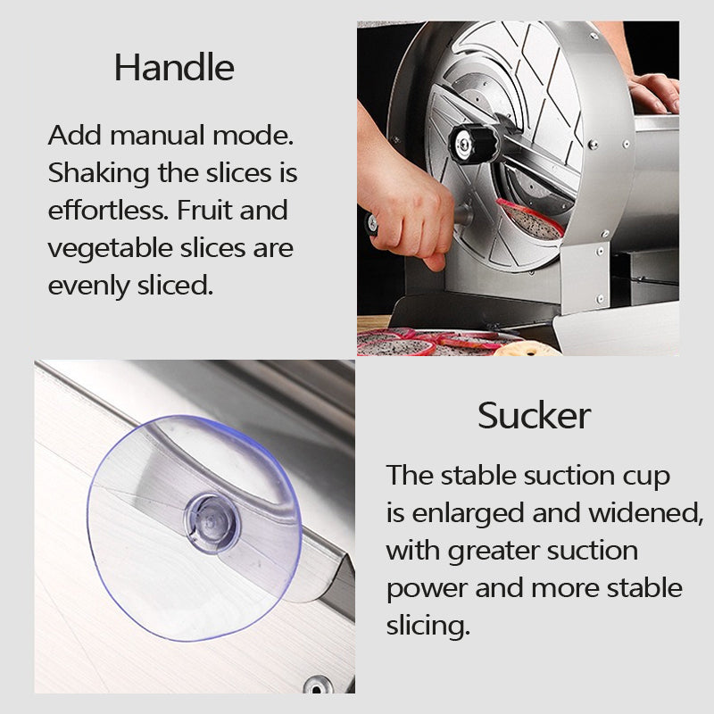 Electric Vegetable Slicer Stainless Steel Potato Lemon Fruits Vegetables Cutter Slicing Machine