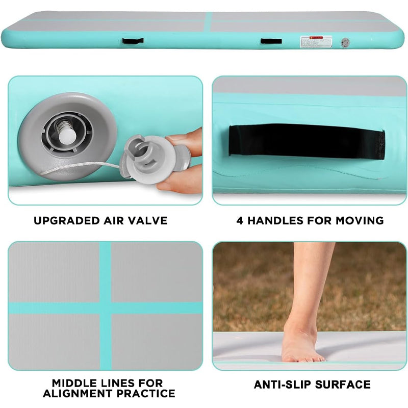 16ft Inflatable Air Tumbling Track 4 inches Thickness Air Tumble Track Mat with Electric Air Pump