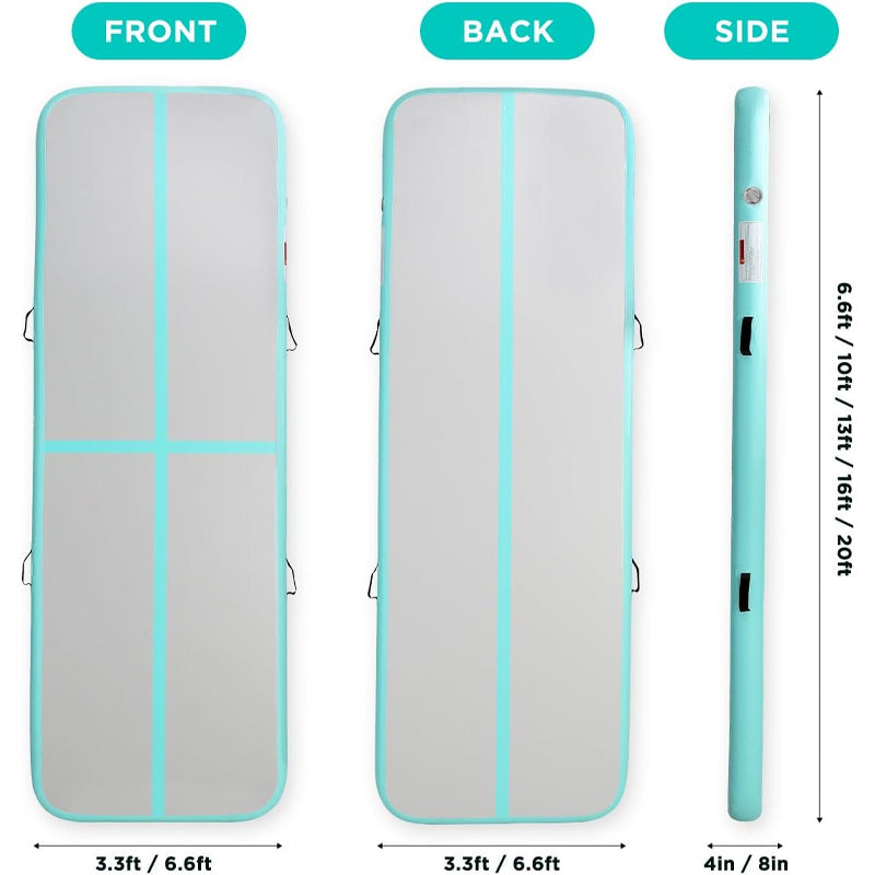 16ft Inflatable Air Tumbling Track 4 inches Thickness Air Tumble Track Mat with Electric Air Pump