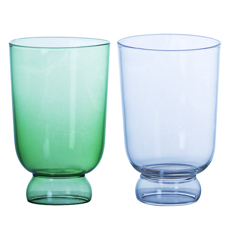 Hot Sale Coffee Glass 350ml Hand Blown Simple Glass Water Cup Juice Cup Milk Cup