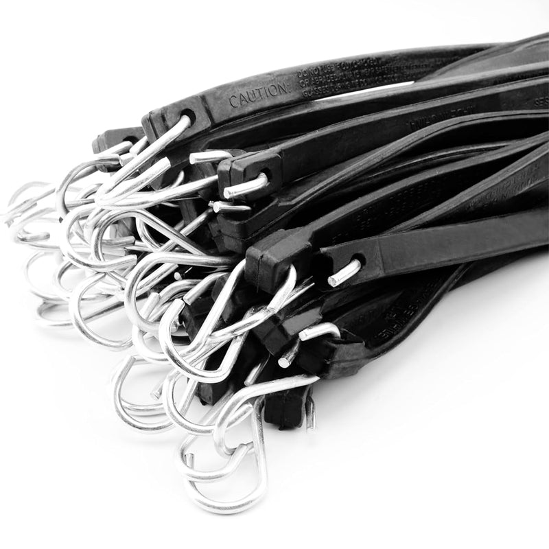 21" Rubber Tarp Straps 30pcs Rubber Bungee Cords with 150% Max Stretch for Securing Tarps Canvases
