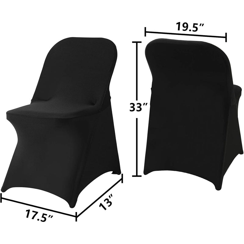 50pcs Stretch Spandex Folding Chair Covers Removable Washable Protective Slipcovers