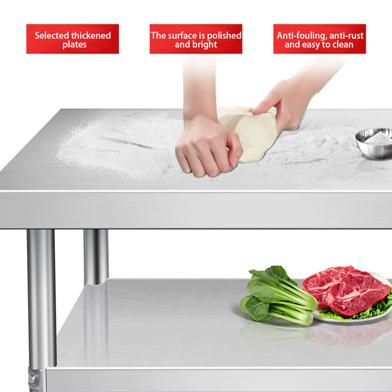 Stainless steel workbench, Kitchen special household commercial table, Rectangular workbench, Cutting table, Countertop